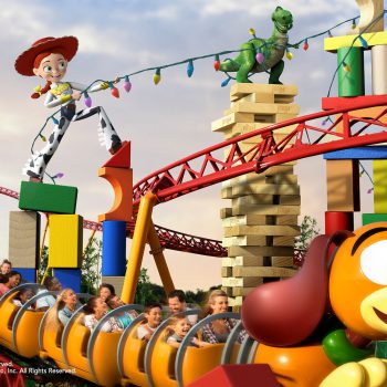 toy story land slinky dog dash in motion