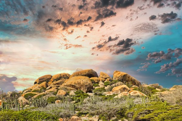 Aruba Island Tour - Ayo Rock Formation Sky