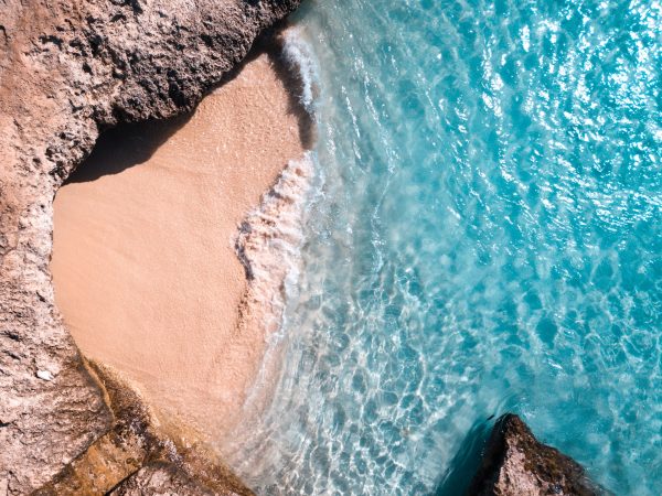 aerial view of a beach