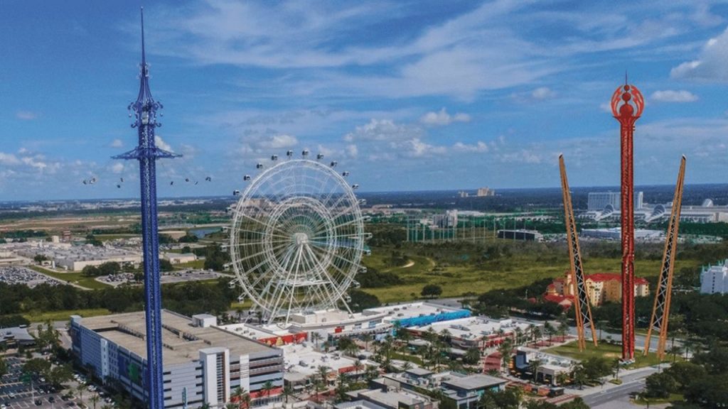 n13 icon park slingshot drop tower rendering