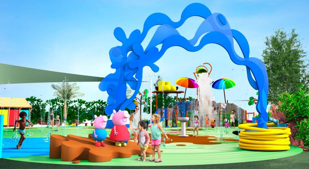 RENDERING Muddy Puddles Splash Pad Peppa Pig Theme Park Florida