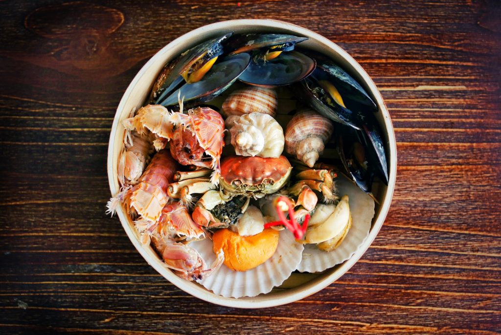 bowl of seafood
