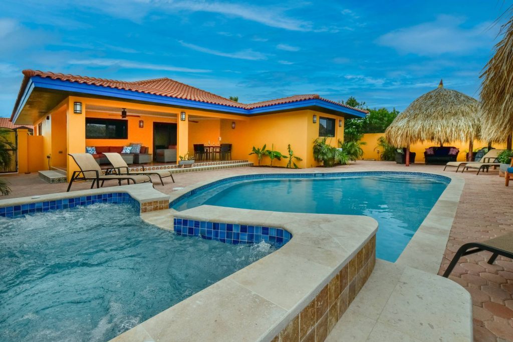 backyard with pool