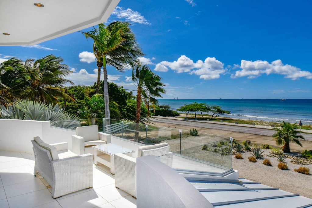 balcony with beach view