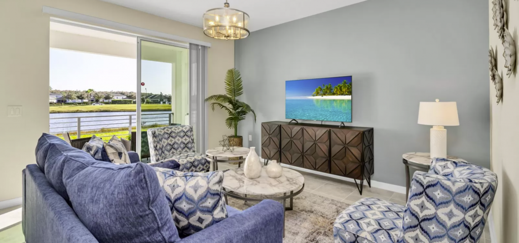 Living room in our Orlando holiday rental