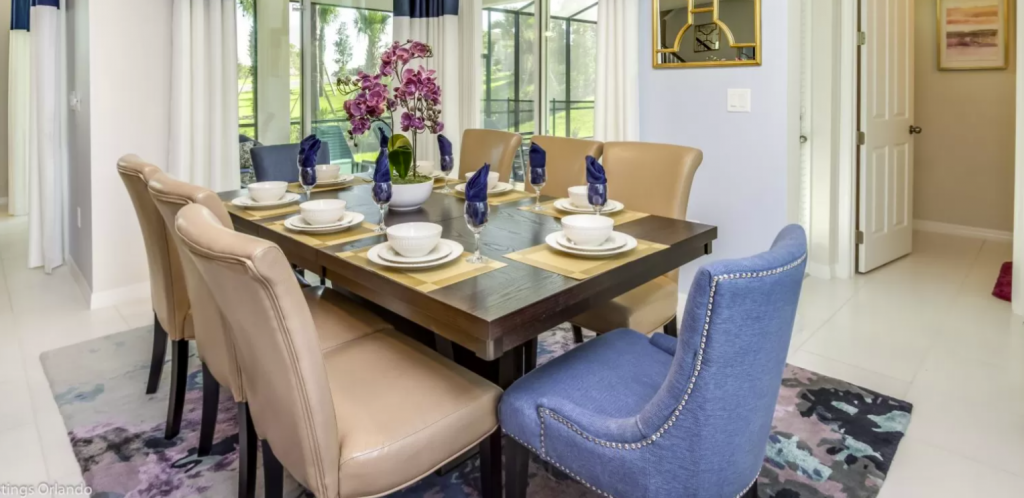 dining area in our Orlando villa rental