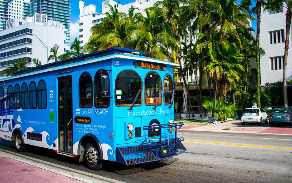 Casiol Miami on a budget Beach Trolley