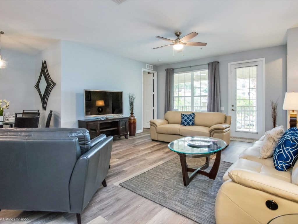 living room in our Kissimmee condo