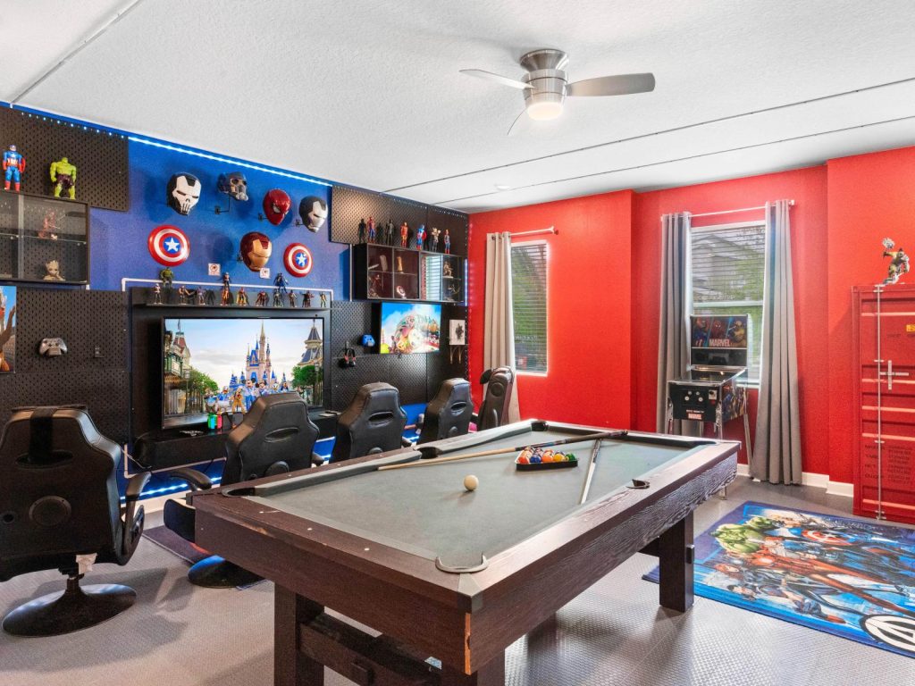 game room in our Orlando Rental